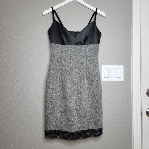 Sandro Ferrone Gray And Black Mini Dress - Picture 1 of 6